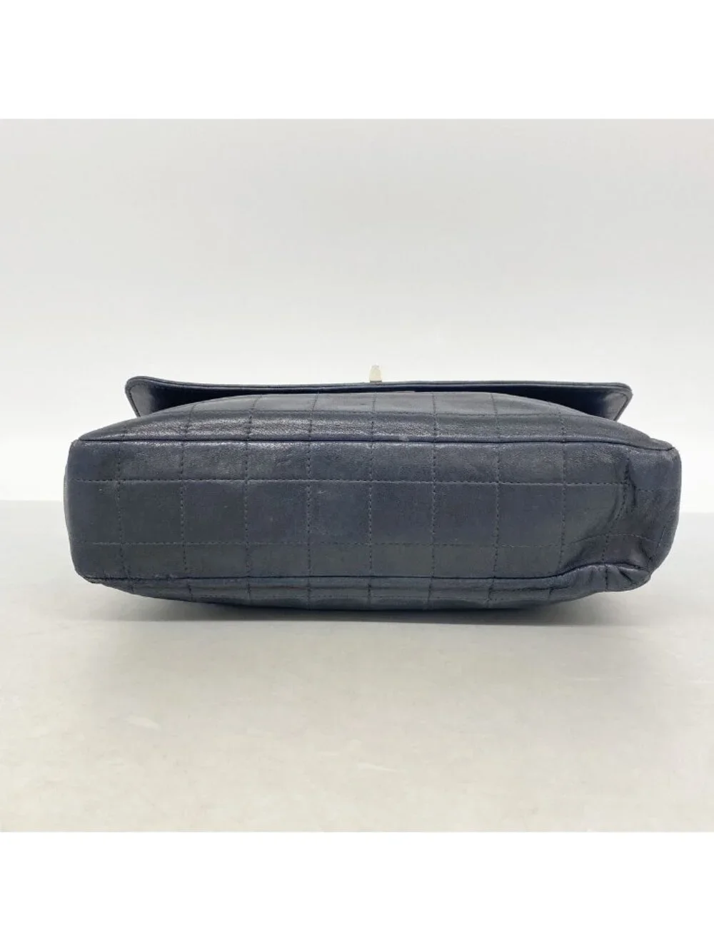 Chanel Shoulder Bag 2.55 Choco Bar Lambskin Black Silver